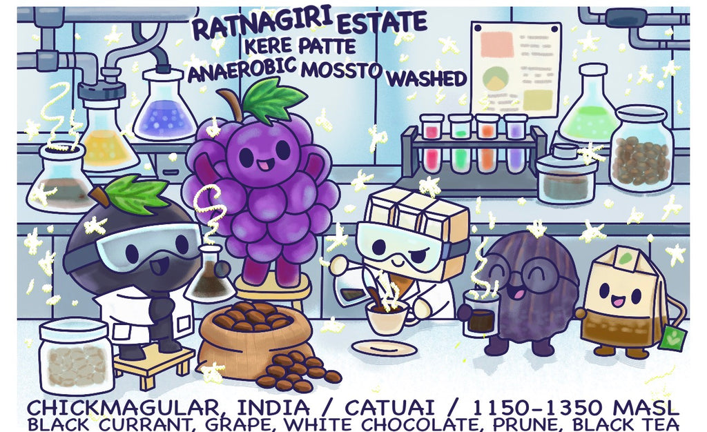 RATNAGIRI ESTATE, India  Kere Patte Anaerobic Mossto Washed